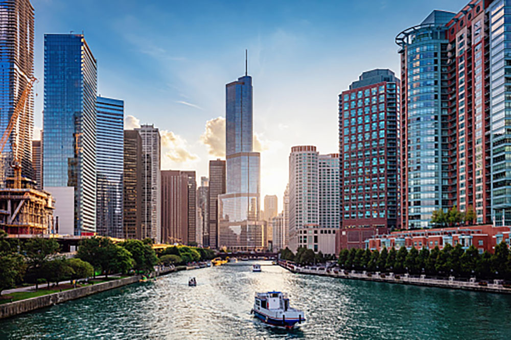 City of Chicago on the Riverfront