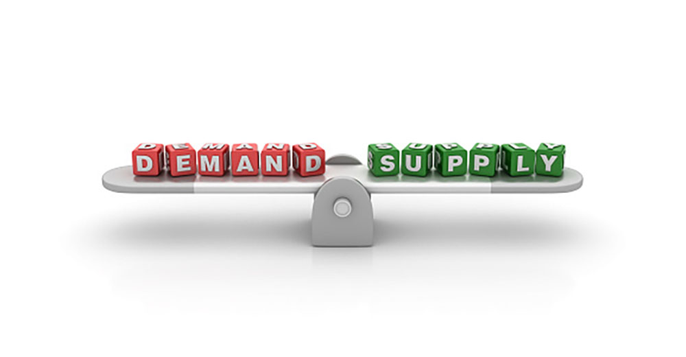 ﻿Supply and Demand Displayed As Two Sides of A See-Saw